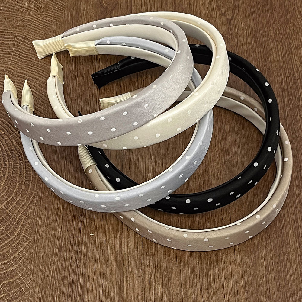 Minimalist Satin Polka Dot Non-Slip Headband 6W6HBD299