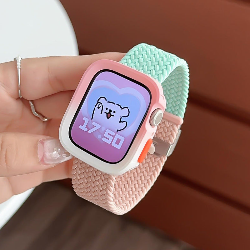 Color Block Nylon Weave Watch Band 6W6JWA141