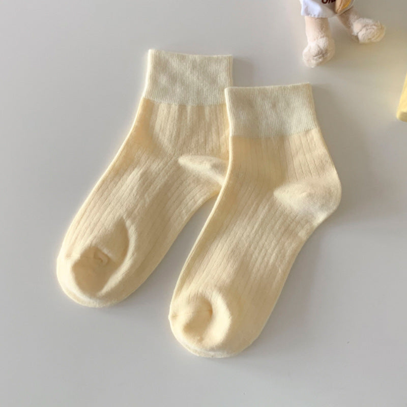 Ribbed Candy Color Socks - DippedShop Wholesale - #1203