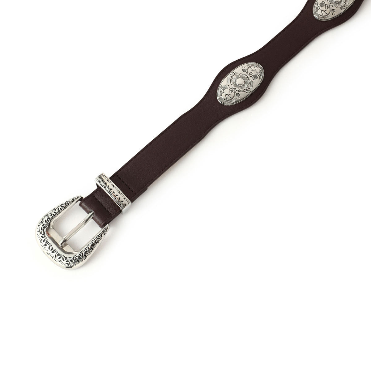 Retro Punk Studded Distressed Leather Belt 6W6JBT172