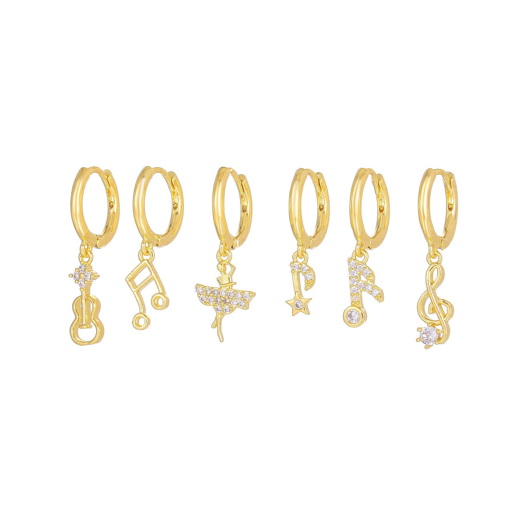 Stylish Gold Plated Moon Penda - DippedShop Wholesale - #4931