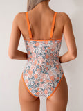 Sexy Floral One-Piece Swimsuit - DippedShop Wholesale - #2787