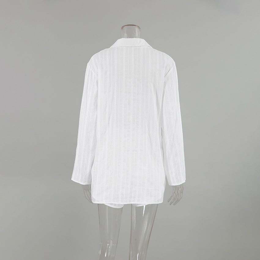 Stripe Jacquard Sleepwear Set - DippedShop Wholesale - #5187