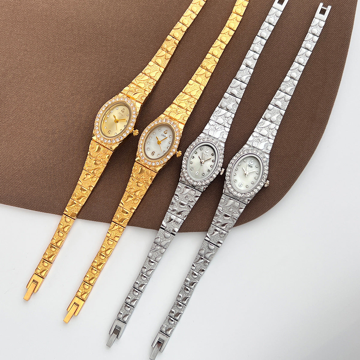Rhinestone Analog Dress Watch - DippedShop Wholesale - #2563