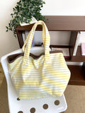 Stylish Striped Color Block Reversible Tote Bag MK2BLW6W10BBG566