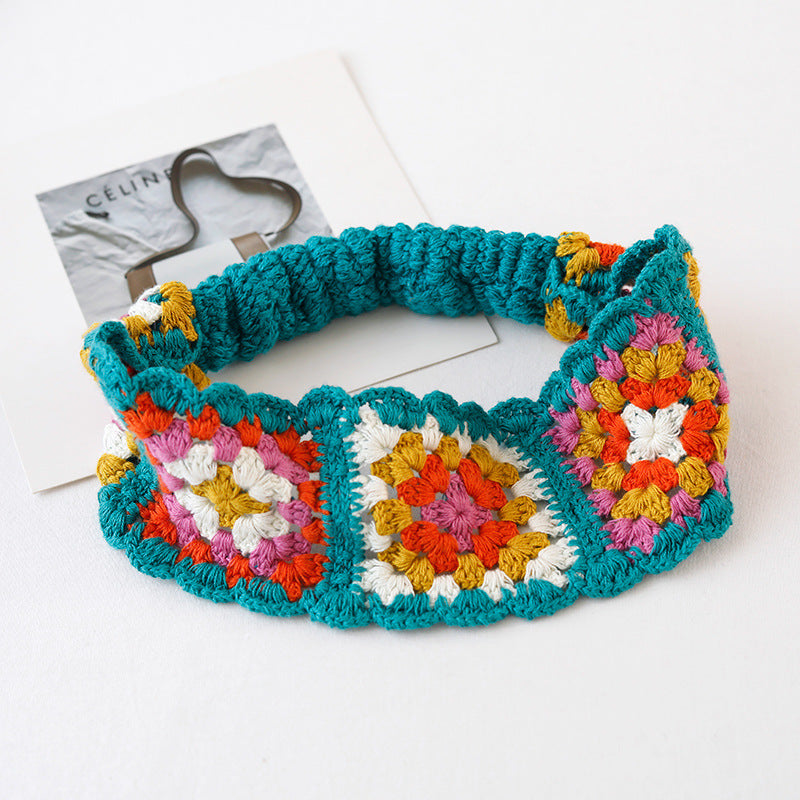 Floral Crochet Headwrap - DippedShop Wholesale - #2579