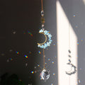 Natural Stone Moon Crystal Hanging - DippedShop Wholesale - #4275