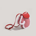 Cute Plush Christmas Plaid Glove Crossbody Bag 6W10BBG2208