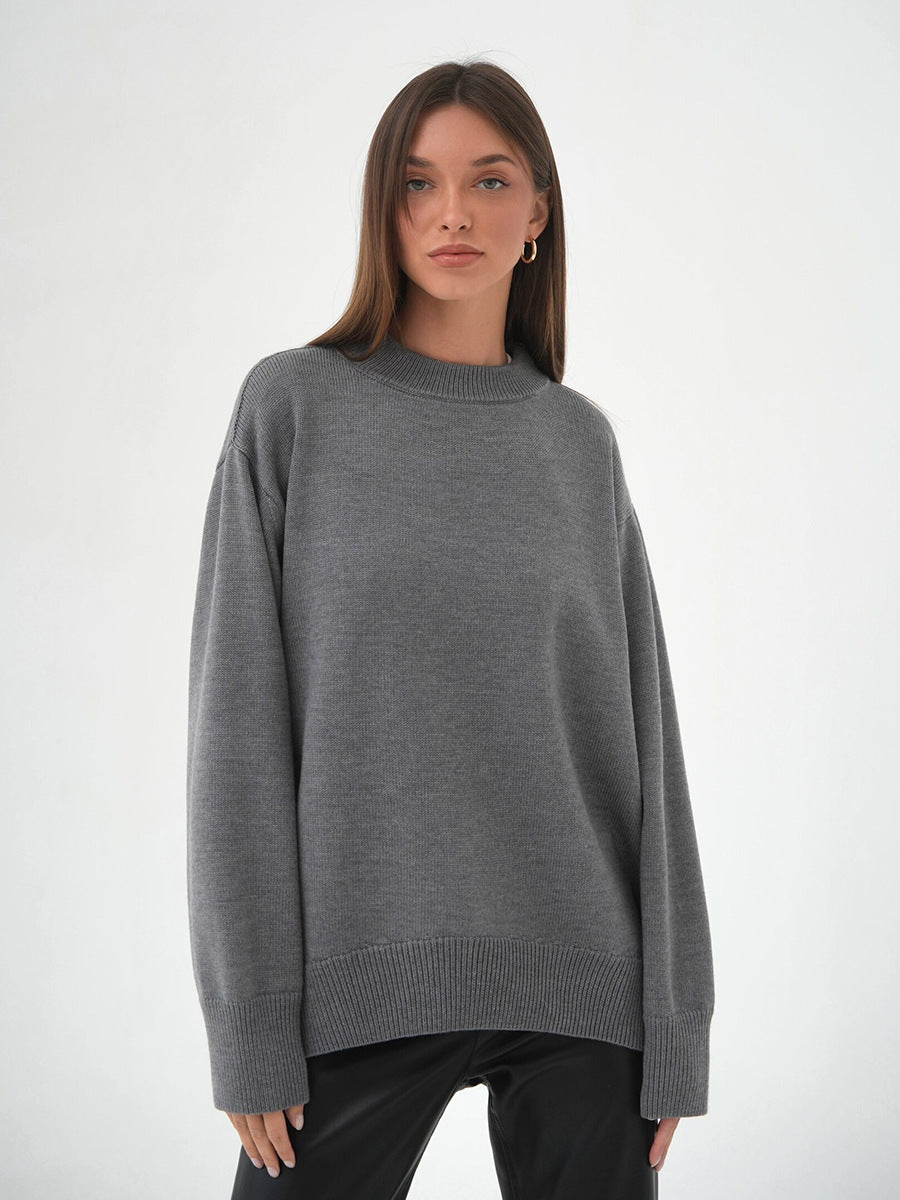 Solid Loose Sweater - DippedShop Wholesale - #4259