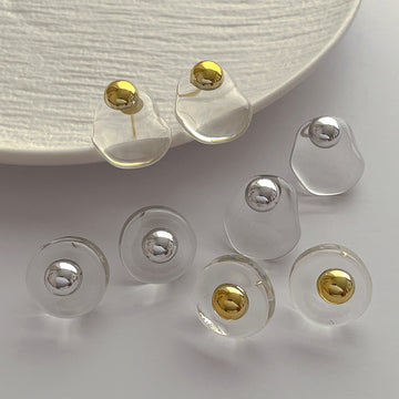 Simple Irregular Transparent Resin Earrings DPJE1813