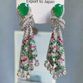 Rhinestone Knot Tassel Drop Earrings 6W6JER764