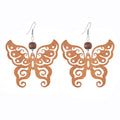 Wooden Butterfly Dangle Earrings - DippedShop Wholesale - #2243