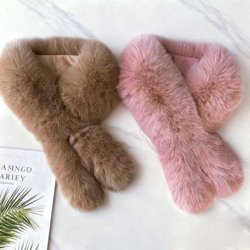 Faux Fur Collar Scarf - DippedShop Wholesale - #8931