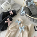 Elegant Bow Knot Warm Wool Blend Slouch Socks 6W8FSO541