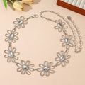 Trendy Gold Plated Hollow Flor - DippedShop Wholesale - #8019