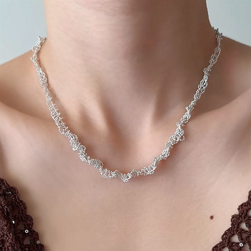 Elegant Irregular Twist Choker Necklace 6W6JNC614
