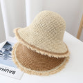 Wide Brim Straw Bucket Hat - DippedShop Wholesale - #4019