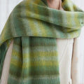 Elegant Striped Soft Thick Warm Tassel Scarf 6W6NSC83
