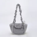 Simple Solid Color Imitation Rabbit Fur Shoulder Bag 6W10BBG1928