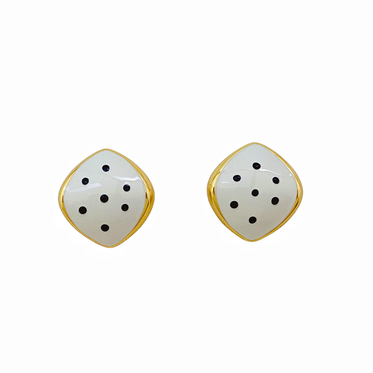 Irregular Enamel Stud Earrings - DippedShop Wholesale - #0035