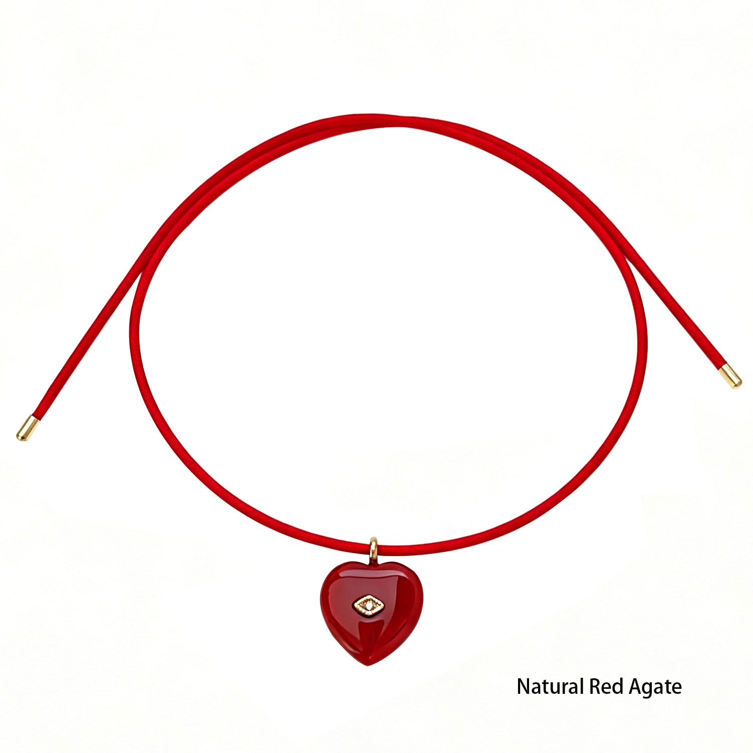 Minimalist Color Contrast Heart Pendant Magnetic Necklace 6W6JNC419L