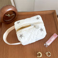 Retro Leopard Print Quilted Shell Makeup Bag MK2BW6S10BOB69