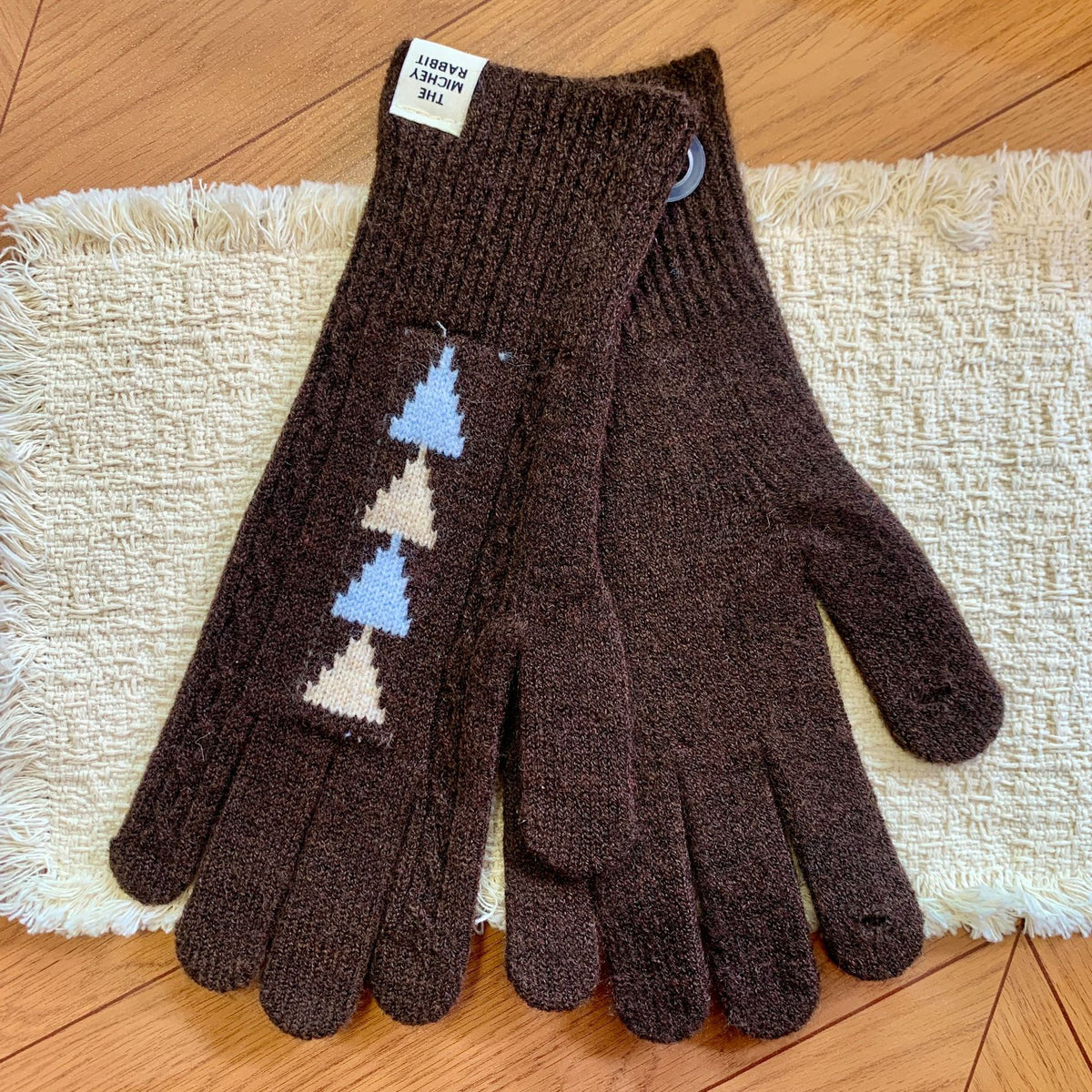 Jacquard Knit Finger Gloves - DippedShop Wholesale - #5059