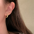 Stylish Snake-bone Rhinestones Hoop Earring 6W6JER584