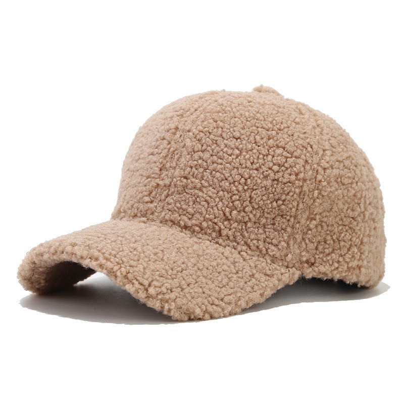 Winter Solid Color Fuzzy Plush Warm Baseball Cap 6W6HAT925