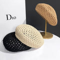Simple Hollow Out Crochet Thin Beret Hat MK2CK6W6HAT65