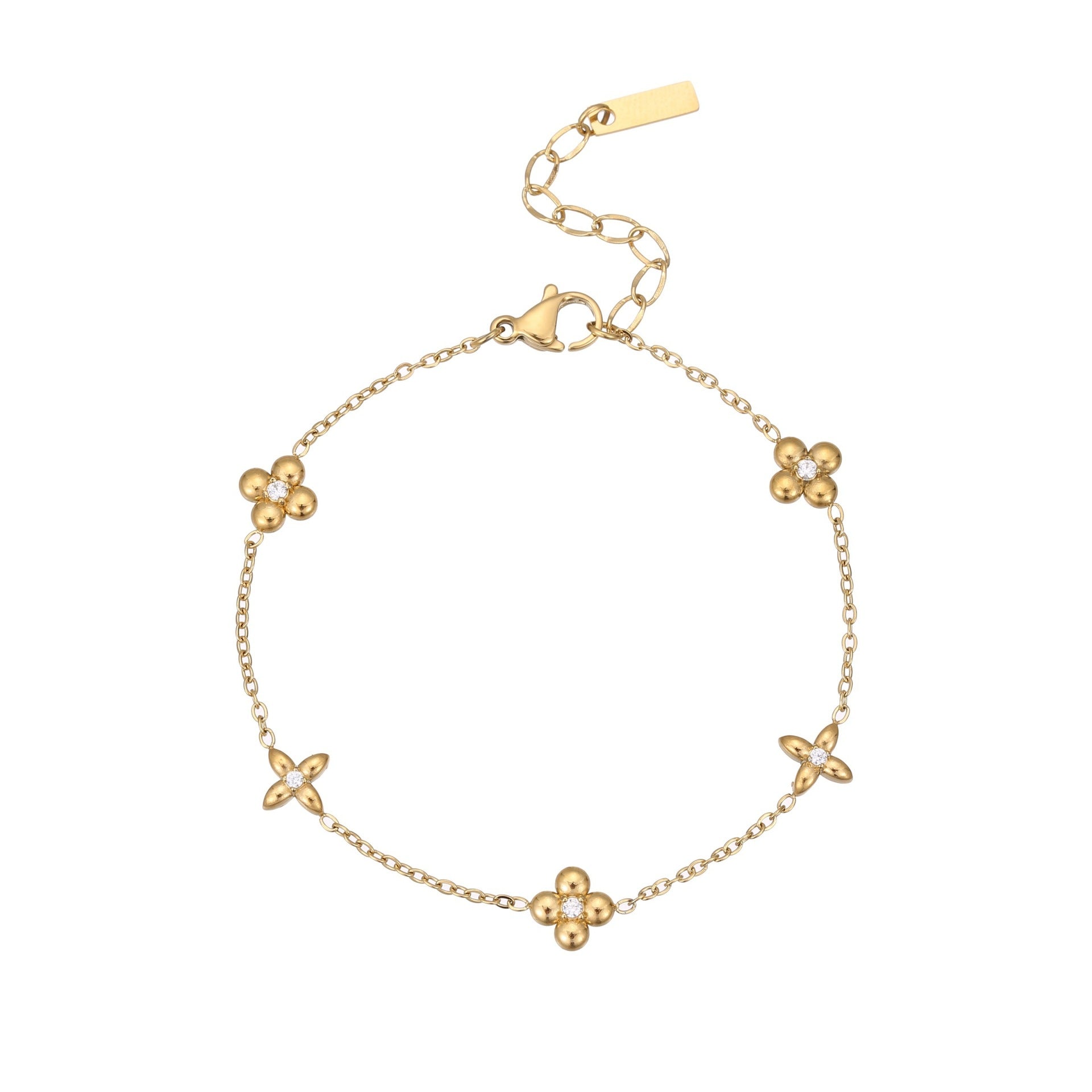 Delicate Gold-Tone Zircon Star - DippedShop Wholesale - #3619