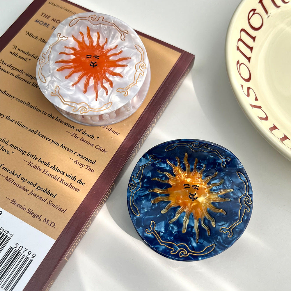 Sun Flower Round Acetate Claw Clip DP25E868