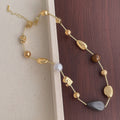 Stone Beaded Chain Necklace - DippedShop Wholesale - #4419