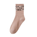 Stylish Leopard Print Non Slip Crew Socks 6W8FSO869