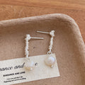 Gold Plated Pearl Dangle Earrings - DippedShop Wholesale - #5155
