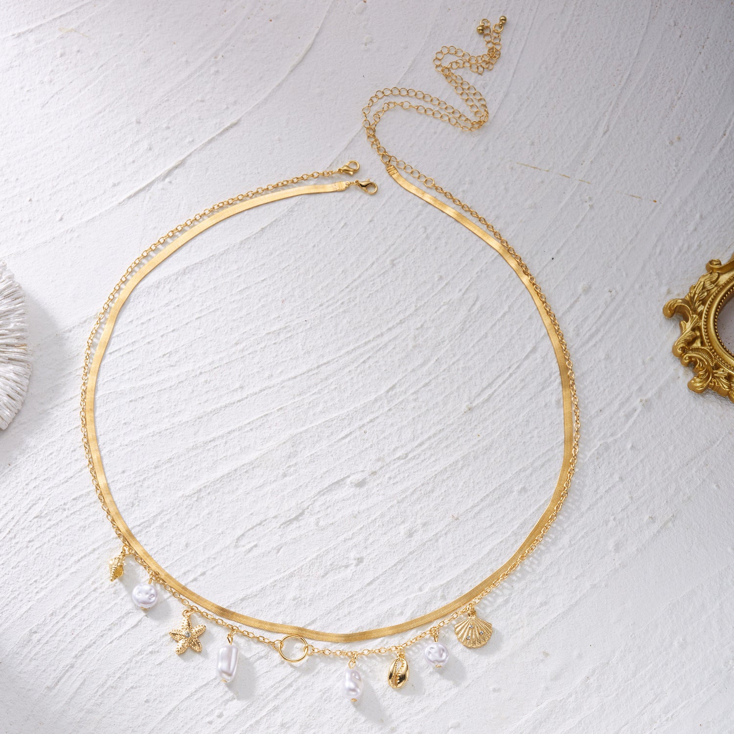 2 Pcs Trendy Pearl Starfish La - DippedShop Wholesale - #4083