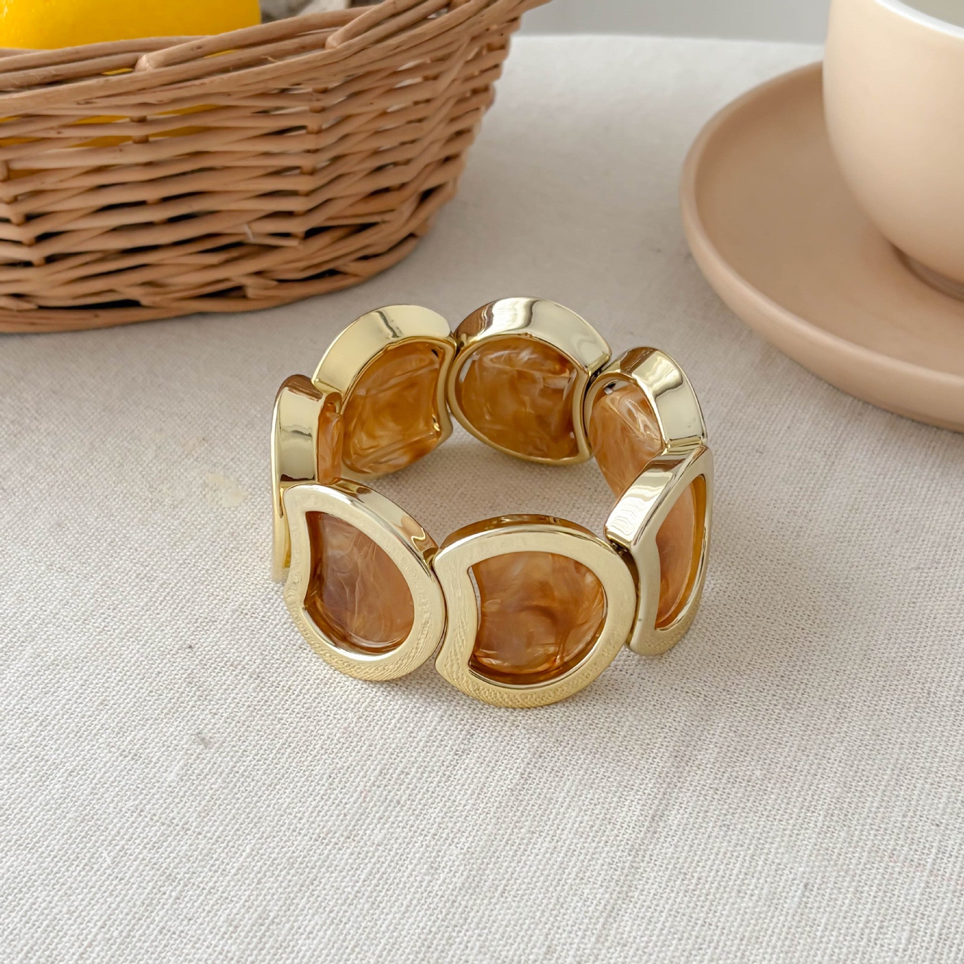 Stylish Irregular Resin Stackable Stretch Bracelet 6W6JBR583