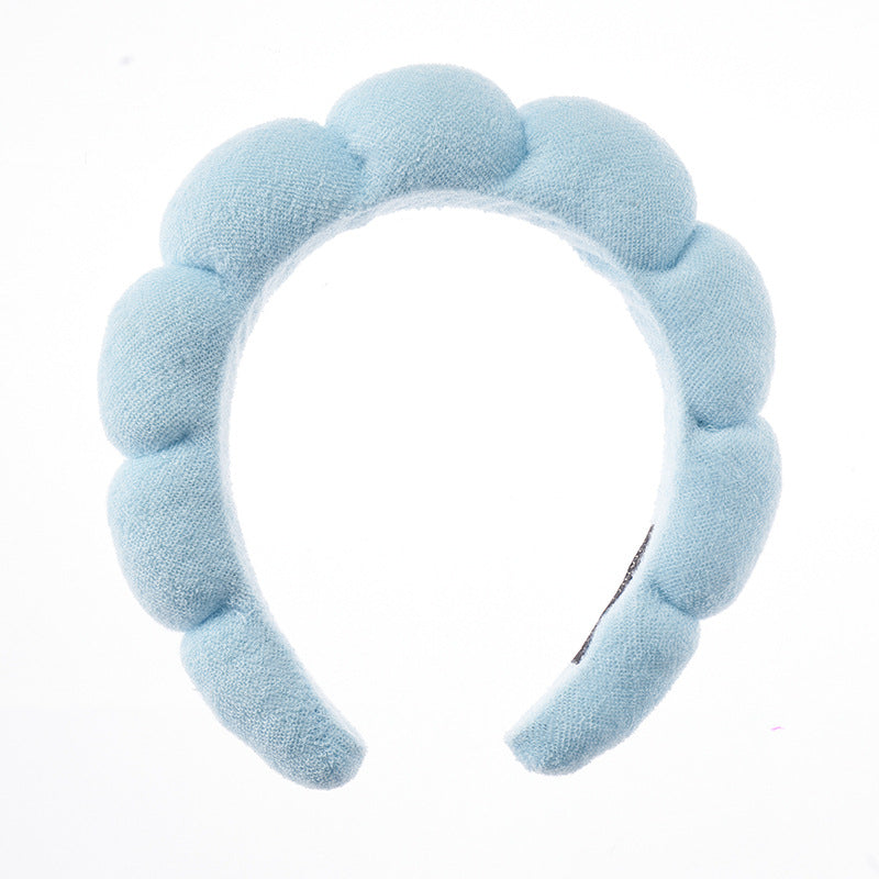 Solid Color Cloud Padded Sponge Spa Hairband 6W6HBD269