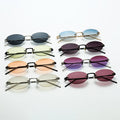 Trendy Oval Borderless Sunglasses - DippedShop Wholesale - #7411