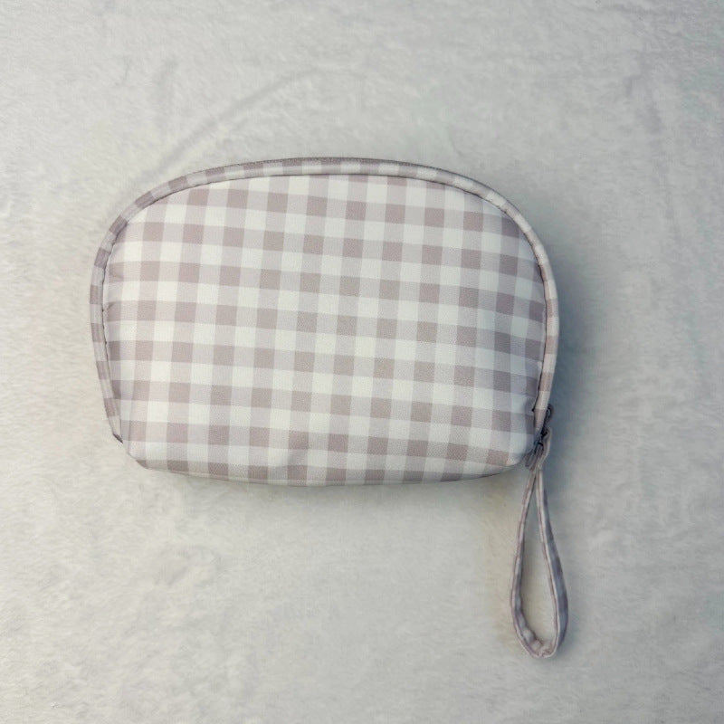 Plaid Large Capacity Cosmetic Bag - DippedShop Wholesale - #9139