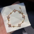 Sweet Pink Cubic Zirconia Link Bracelet 6W6JBR357
