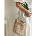 Straw Woven Bucket Bag - DippedShop Wholesale - #7683