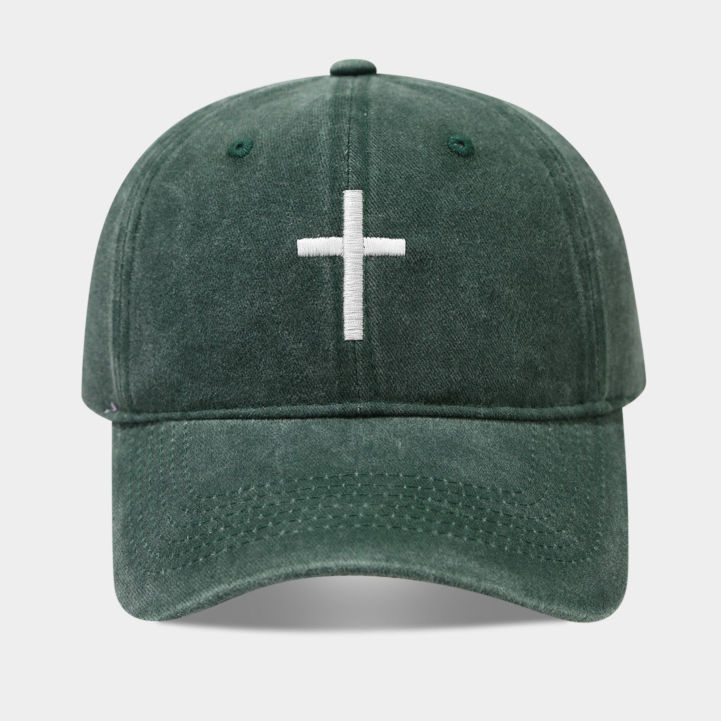 Solid Cross Embroidery Baseball Cap - DippedShop Wholesale - #4691