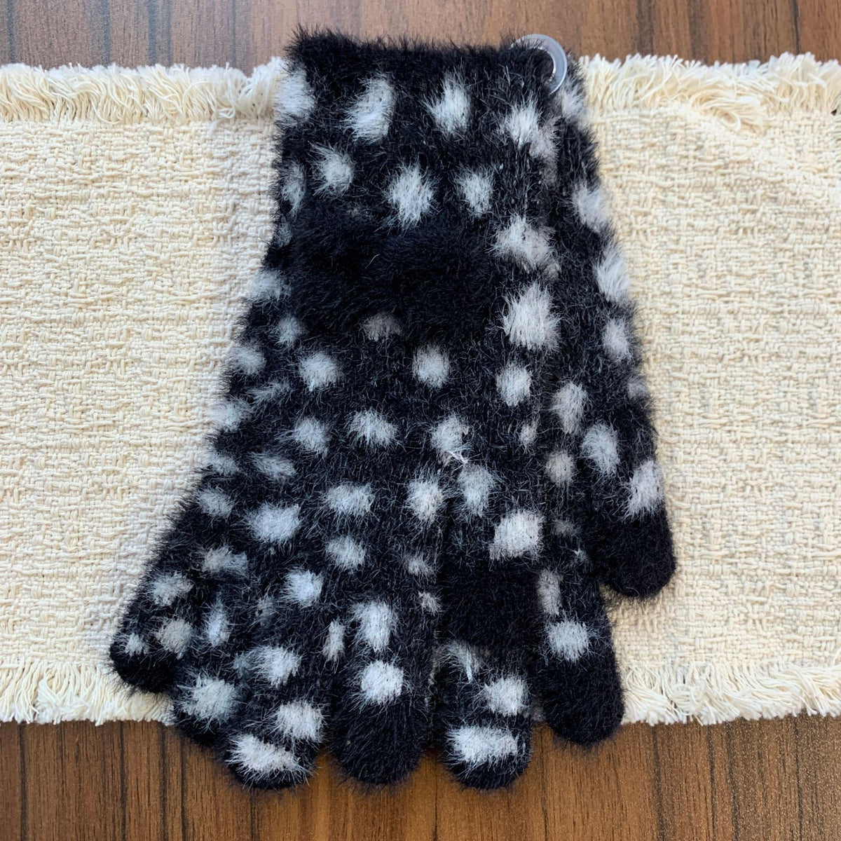 Plush Bowknot Warm Gloves - DippedShop Wholesale - #1955