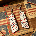Stylish Star Pattern Irregular Wooden Pendant Hook Earrings 8ZA6JER302L