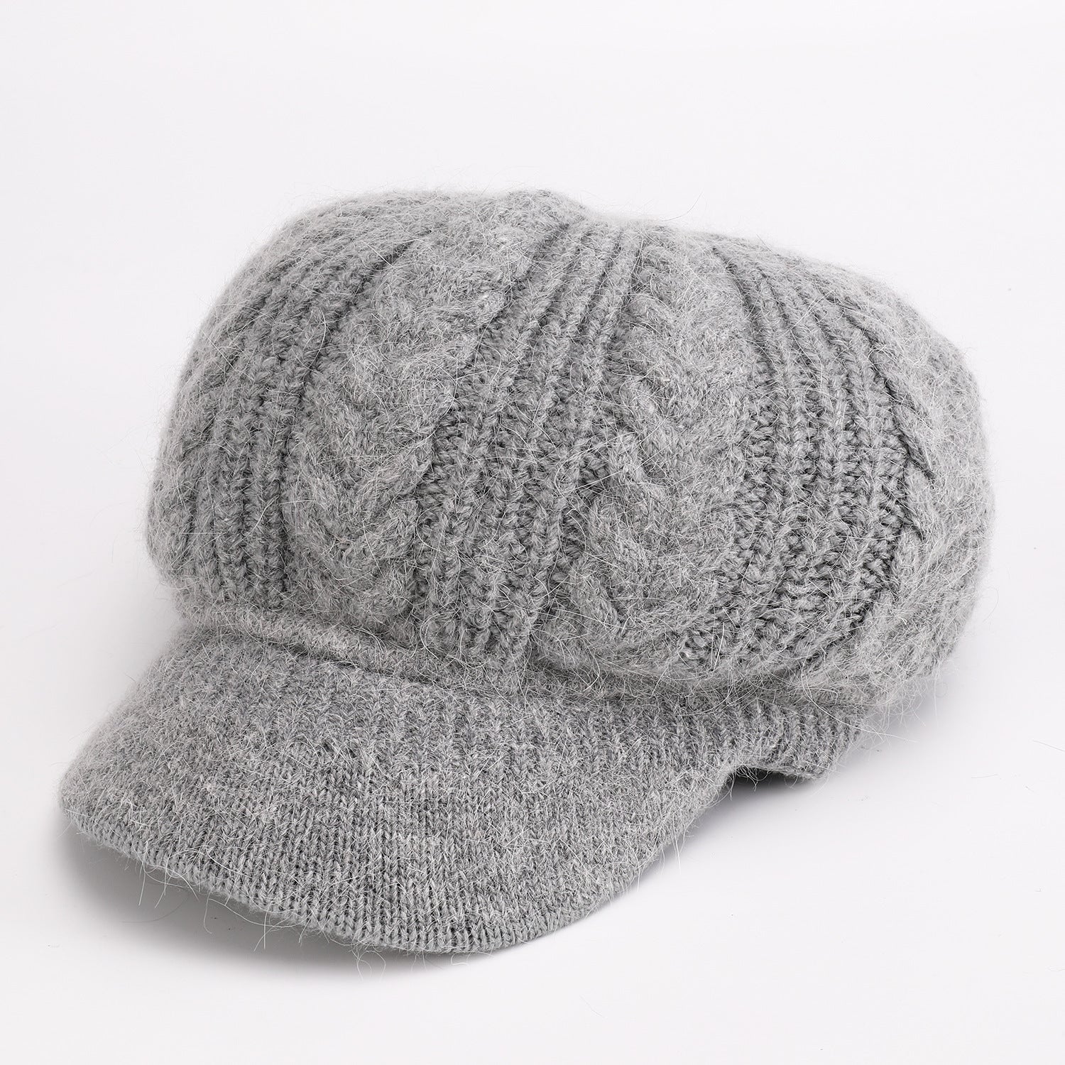 Casual Cable Knit Fleece-Lined Warm Beanie Hat 6W6HAT662