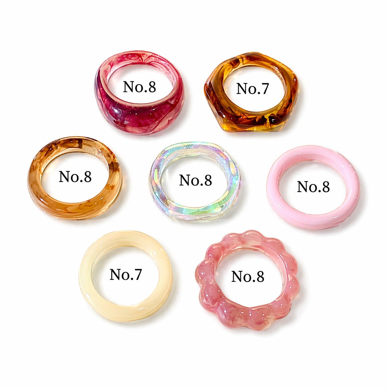 Resin Ring Set - DippedShop Wholesale - #1587