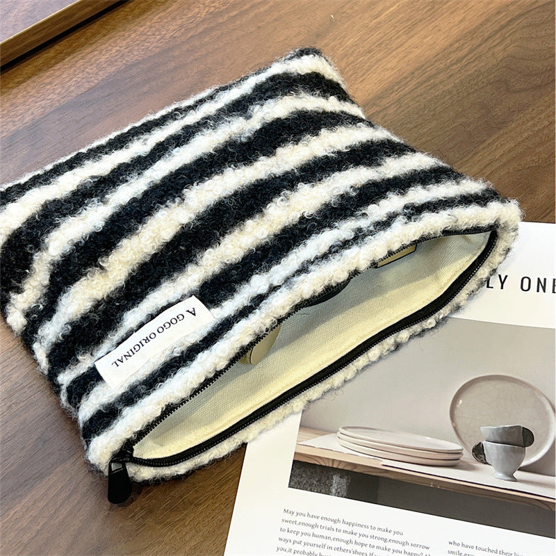 Minimalist Color Block Striped Portable Cosmetic Bag 6C5CO282