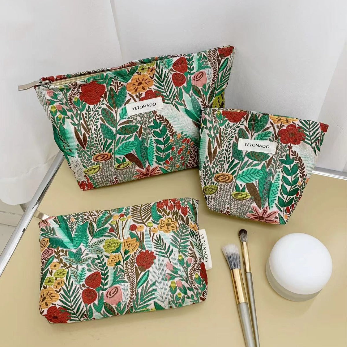 Large Capacity Floral Embroidery Cosmetic Bag MK2BW6W10BOB400