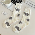 Cute Elephant Color Block Cotton Scrunch Socks 6W8FSO740